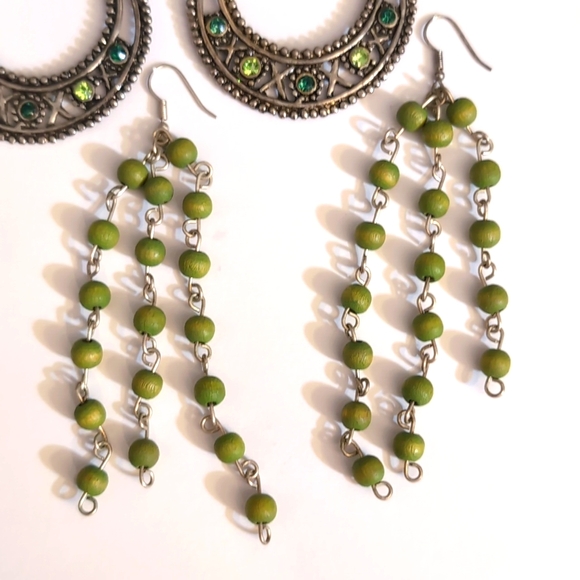 Lot of 4 adorable dangly earrings - Picture 3 of 5